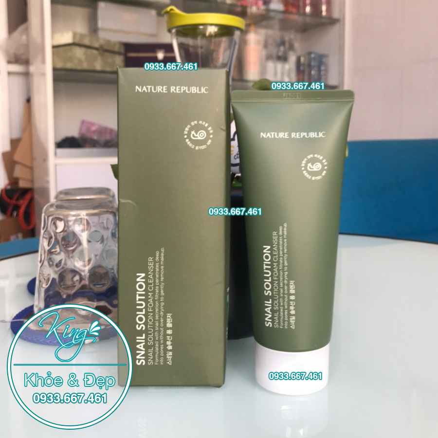 Sửa Rửa Mặt Nature Republic Snail Solution Foam Cleanser
