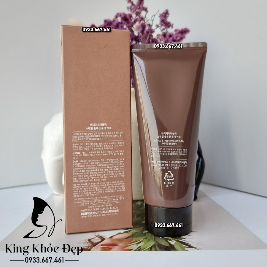 Sửa Rửa Mặt Nature Republic Snail Solution Foam Cleanser
