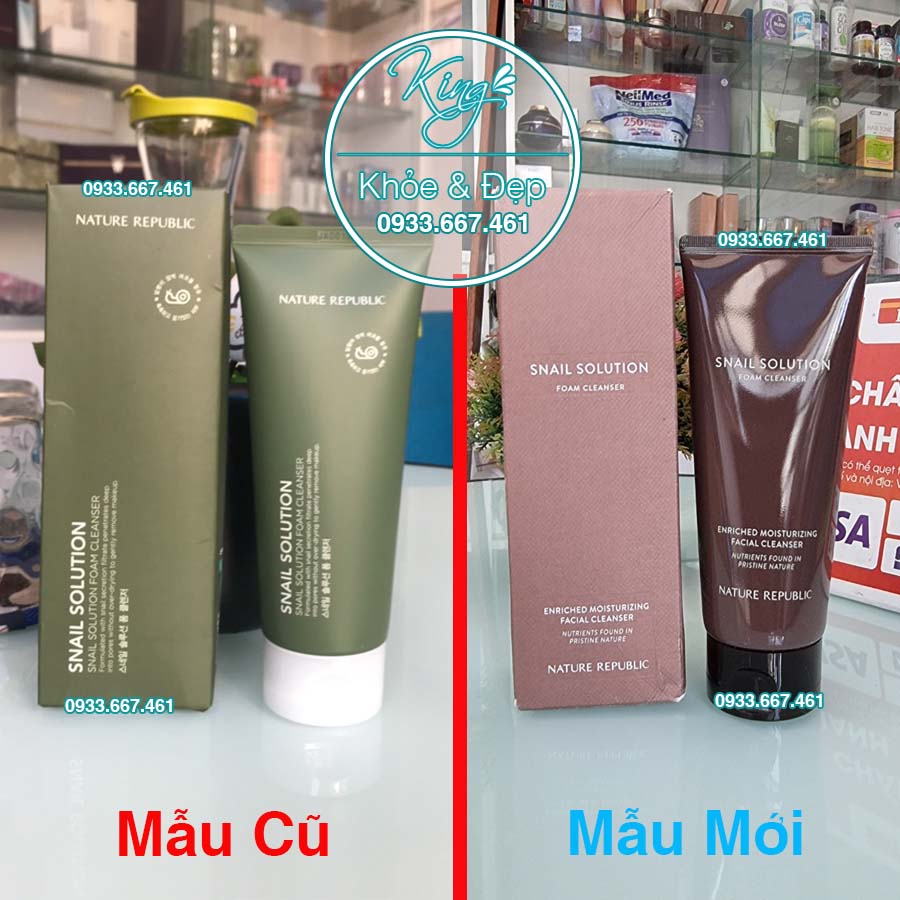 Sửa Rửa Mặt Nature Republic Snail Solution Foam Cleanser