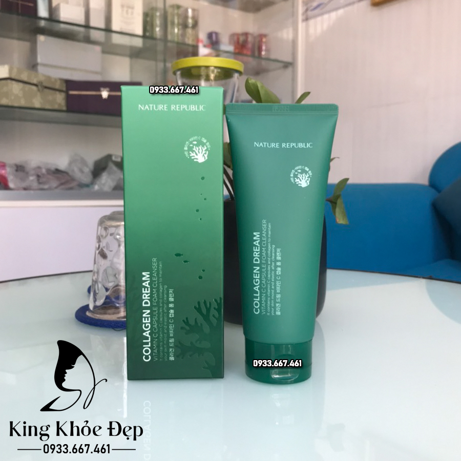 Sửa Rửa Mặt Nature Republic Collagen Dream Vitamin C Capsule Foam Cleanser