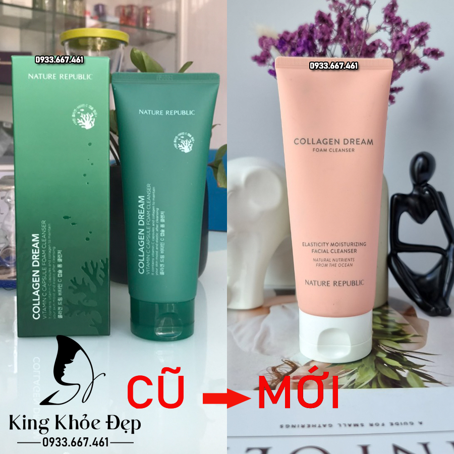 Sửa Rửa Mặt Nature Republic Collagen Dream Vitamin C Capsule Foam Cleanser