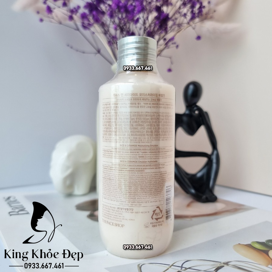 Sữa Dưỡng Rice Ceramide Moisturizing Emulsion 150ml – Dưỡng Ẩm Sâu, Khóa Nước Cho Làn Da Mịn Màng
