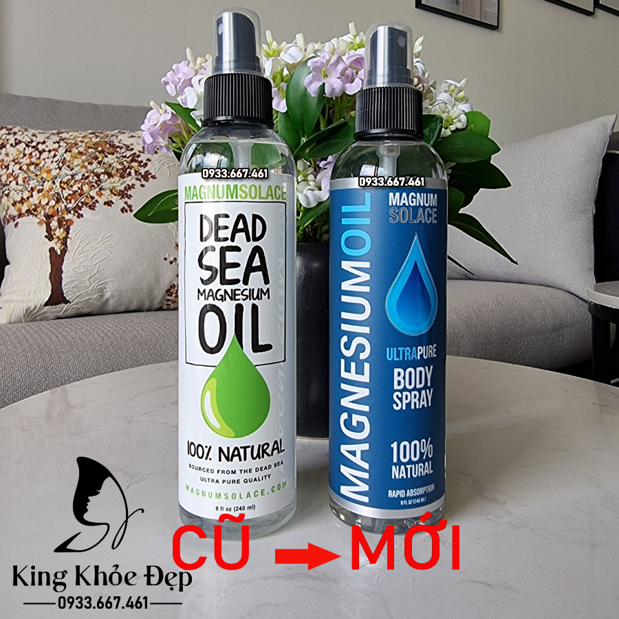 Dầu Magiê - Dead Sea Magnesium Oil - chai lớn 240 ml (8 oz)