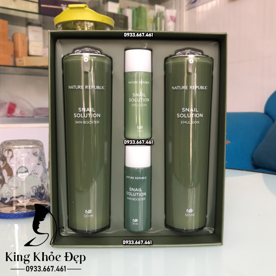 Bộ Dưỡng Da Nature Republic Snail Solution Skin Care Set