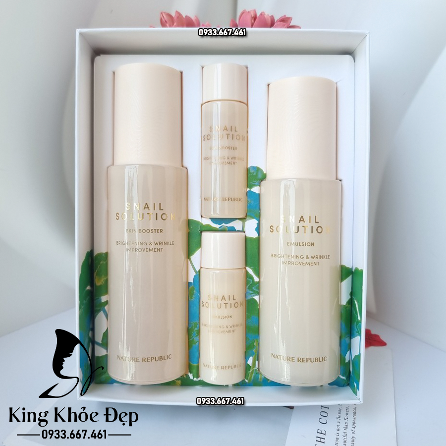 Bộ Dưỡng Da Nature Republic Snail Solution Skin Care Set