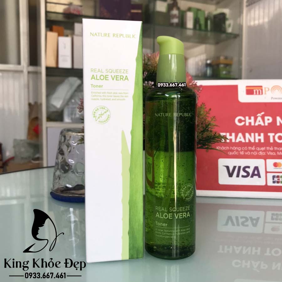 Nước Hoa Hồng Nature Republic Real Squeeze Aloe Vera Toner