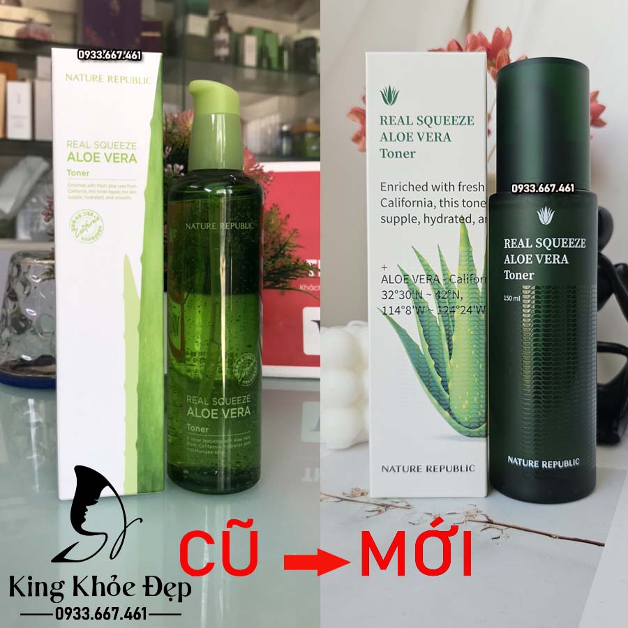 Nước Hoa Hồng Nature Republic Real Squeeze Aloe Vera Toner